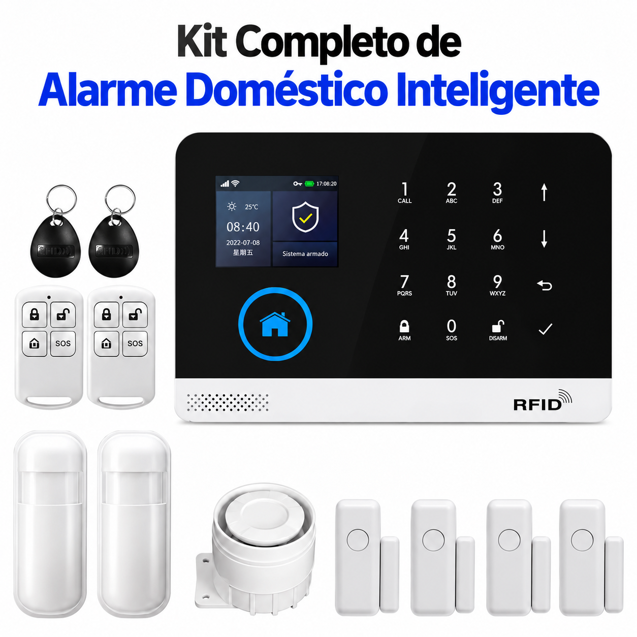 Kit de Alarme Doméstico Inteligente EC-REP Smart Life / Tuya